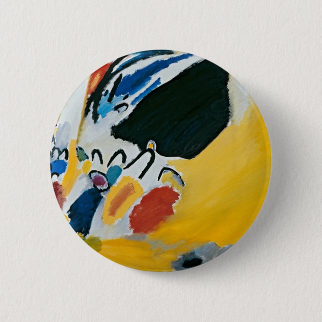Kandinsky Impression III Concert Abstract Painting 2 Inch Round Button (Front)