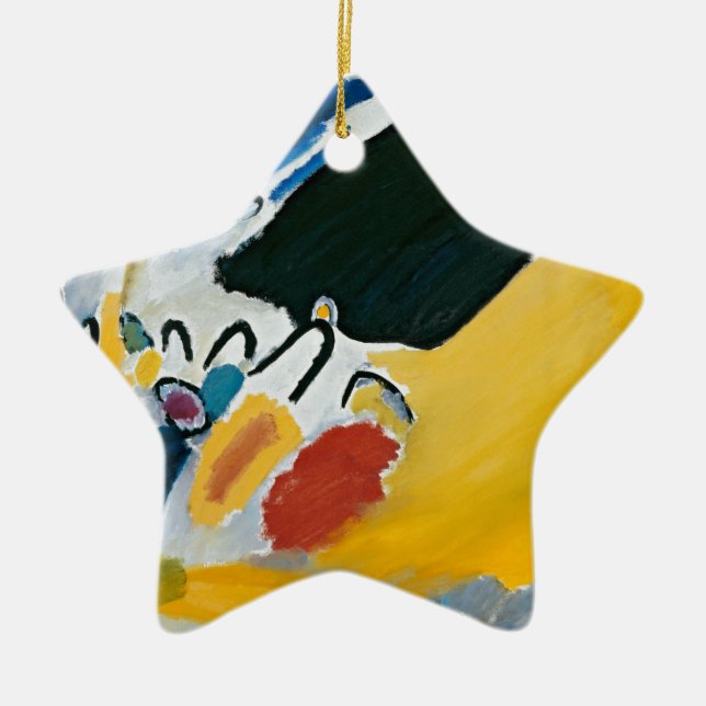 Kandinsky Impression III Concert Abstract Painting Ceramic Ornament (Front)