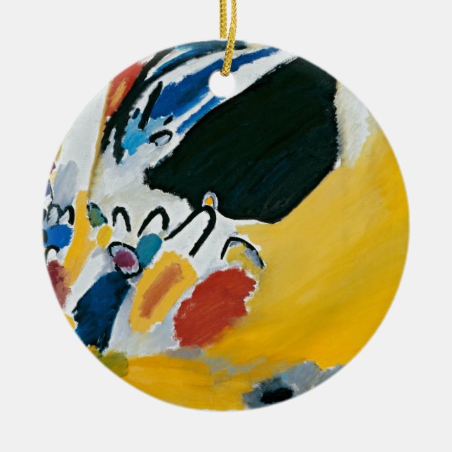 Kandinsky Impression III Concert Abstract Painting Ceramic Ornament (Front)