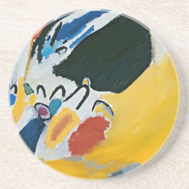 Kandinsky Impression III Concert Abstract Painting Coaster (Front)