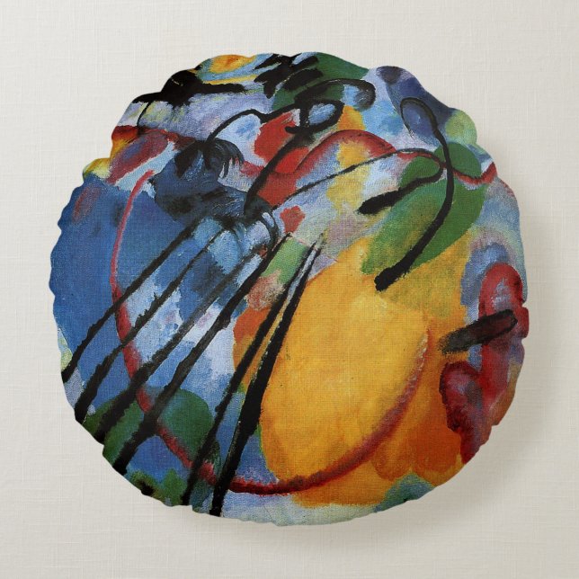 Kandinsky - Improvisation 26, Rowing Round Pillow (Front)
