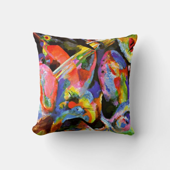 Kandinsky - Improvisation Deluge Throw Pillow (Front)