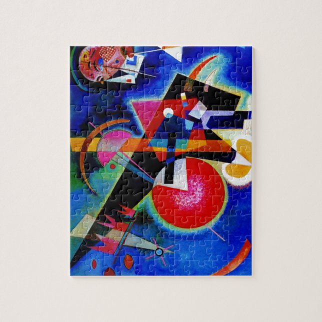 Kandinsky in Blue Abstract Painting Jigsaw Puzzle (Vertical)