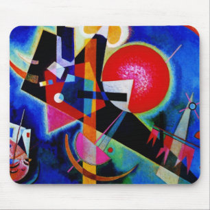 Kandinsky in Blue Abstract Painting Mouse Pad