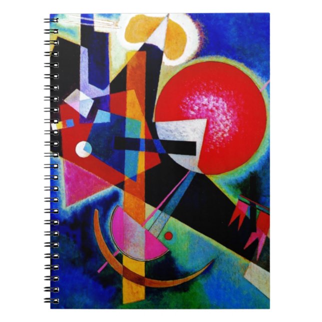 Kandinsky in Blue Abstract Painting Notebook (Front)