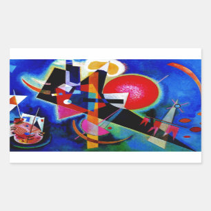 Kandinsky in Blue Abstract Painting Sticker