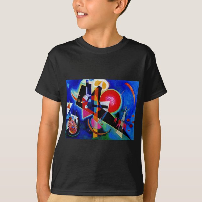 Kandinsky in Blue Abstract Painting T-Shirt (Front)