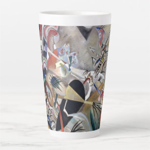 Kandinsky In Gray Abstract Artwork Latte Mug