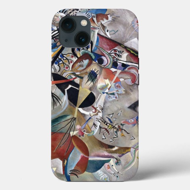 Kandinsky In Grey Abstract Artwork Case-Mate iPhone Case (Back)
