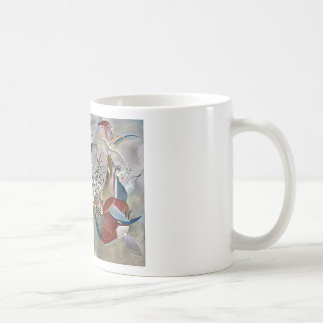 Kandinsky In Grey Abstract Artwork Coffee Mug (Right)
