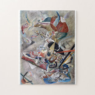 Kandinsky In Grey Abstract Artwork Jigsaw Puzzle