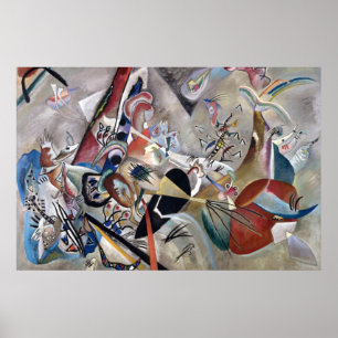 Kandinsky In Grey Abstract Artwork Poster