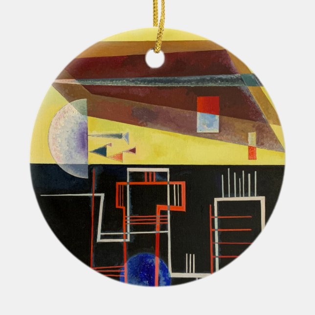 Kandinsky Inner Alliance Abstract Artwork Ceramic Ornament (Front)
