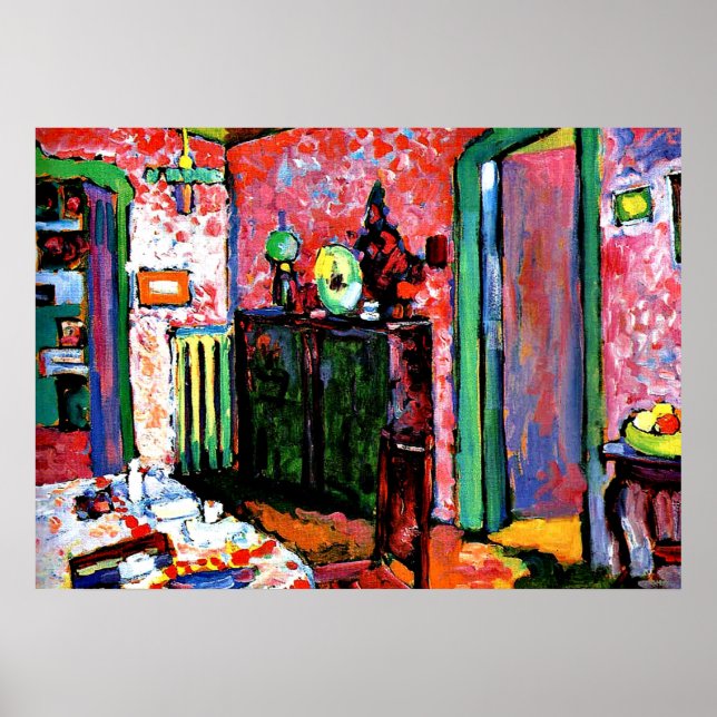 Kandinsky: Interior, My Dining Room, 1909 Poster (Front)