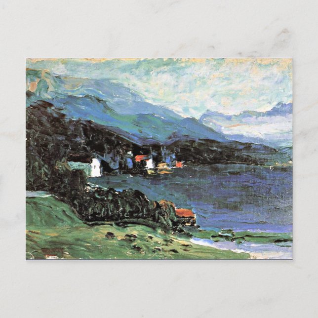 Kandinsky - Kochel, colourful landscape painting Postcard (Front)