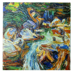 Kandinsky - Kochel - Waterfall II Tile