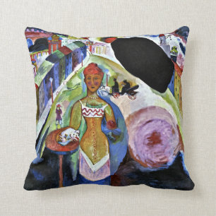 Kandinsky - Lady in Moscow Throw Pillow