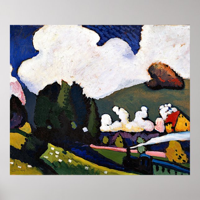 Kandinsky - Landscape near Murnau with Locomotive Poster (Front)