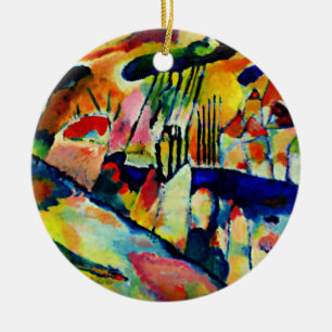 Kandinsky - Landscape with Rain Ceramic Ornament