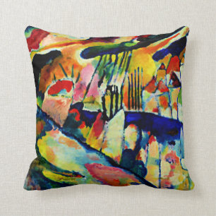 Kandinsky - Landscape with Rain Throw Pillow