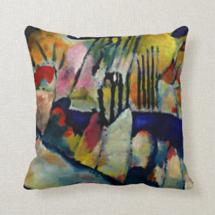 Kandinsky - Landscape with Rain Throw Pillow