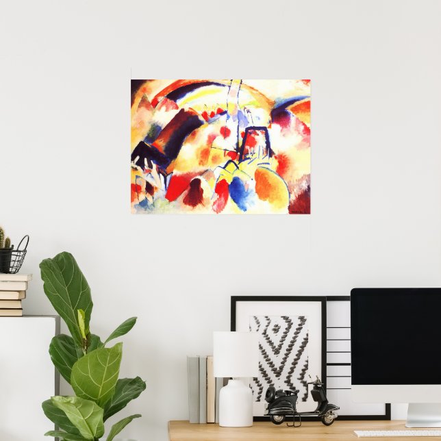 Kandinsky - Landscape with Red Spots Poster (Home Office)