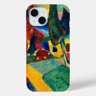Kandinsky Landscape with Two Poplars iPhone 15 Case
