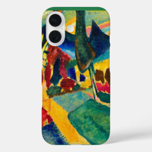 Kandinsky Landscape with Two Poplars iPhone 16 Case
