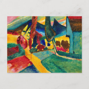 Kandinsky Landscape with Two Poplars Postcard