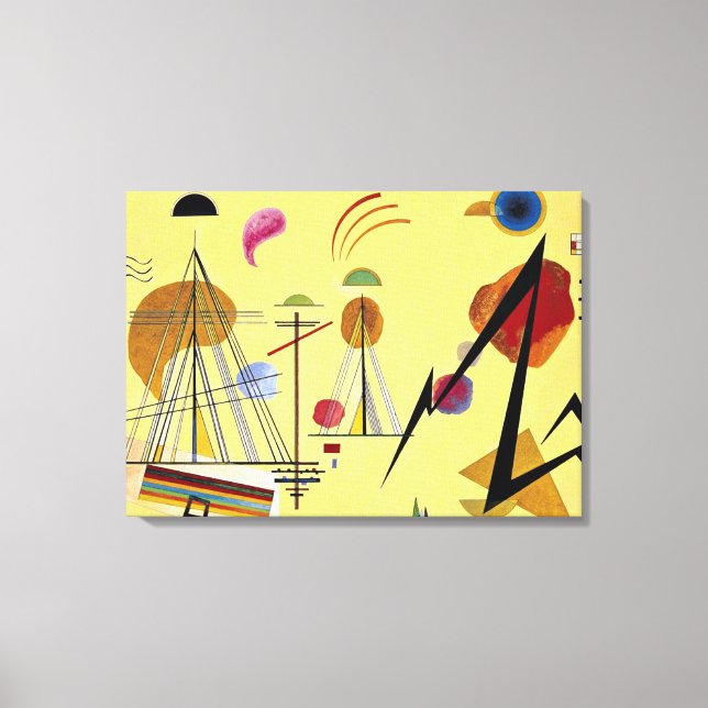 Kandinsky - Line-Spot, colourful abstract painting Canvas Print (Front)