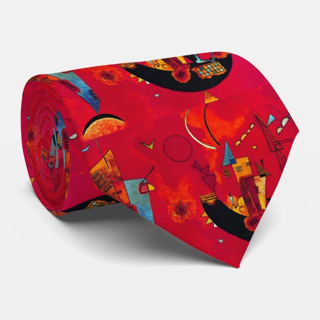 Kandinsky Mit und Gegen Red Cravate Abstraite (Roulé)
