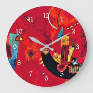 Kandinsky - Mit und Gegen (With and Against) Large Clock