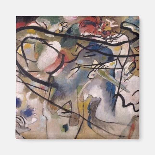 Kandinsky Modern Abstract Colorful Artwork Magnet (Front)
