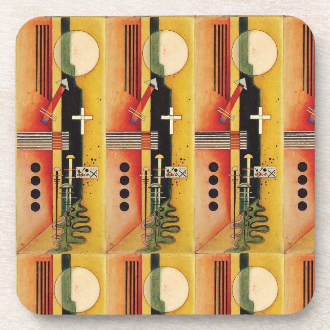 Kandinsky Modern Abstract Painting Artwork Coaster (Front)