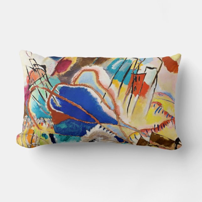 Kandinsky Modern Abstract Painting Artwork Lumbar Pillow (Front)