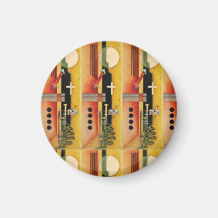 Kandinsky Modern Abstract Painting Artwork Magnet