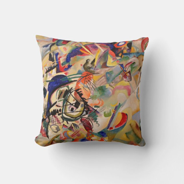 Kandinsky Modern Abstract Painting Artwork Throw Pillow (Front)