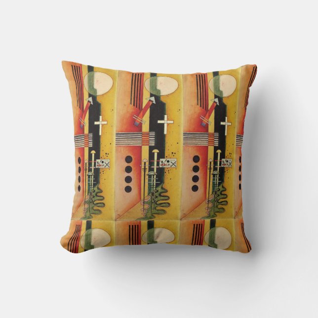 Kandinsky Modern Abstract Painting Artwork Throw Pillow (Front)