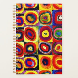 Kandinsky Modern Squares Circles Colourful Planner