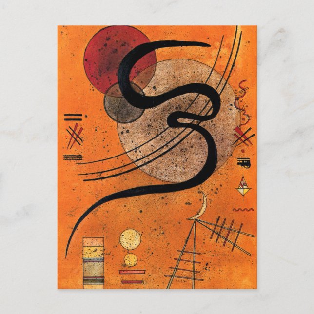 Kandinsky - Mood Line, colourful abstract art, Postcard (Front)
