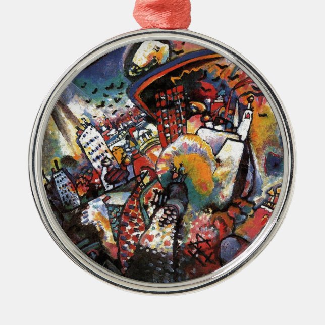 Kandinsky Moscow I Cityscape Abstract Painting Metal Ornament (Front)