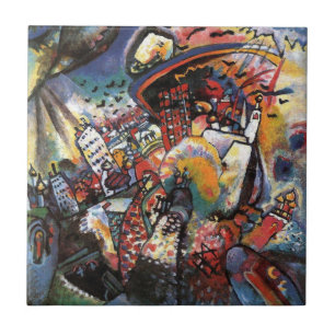 Kandinsky Moscow I Cityscape Abstract Painting Tile