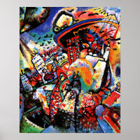 Kandinsky - Moscow I, colourful cityscape