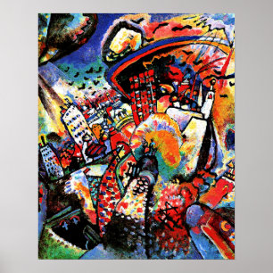 Kandinsky - Moscow I, colourful cityscape Poster