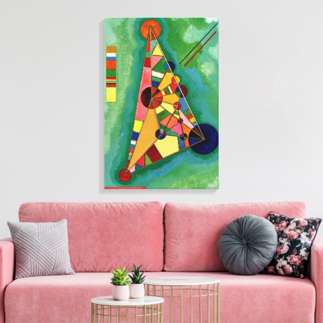 Kandinsky - Multicolored Triangle Canvas Print (Insitu(LivingRoom))