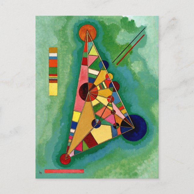 Kandinsky - Multicolored Triangle Postcard (Front)