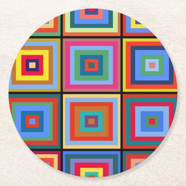 Kandinsky No. 52 Round Paper Coaster (Front)