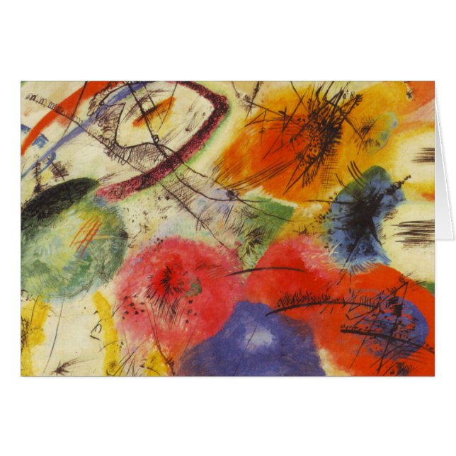Kandinsky Noir frappe la peinture Abstraite (Devant horizontal)