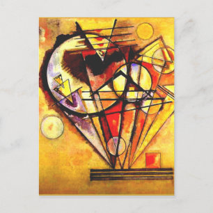 Kandinsky - On the Points, colourful abstract art Postcard