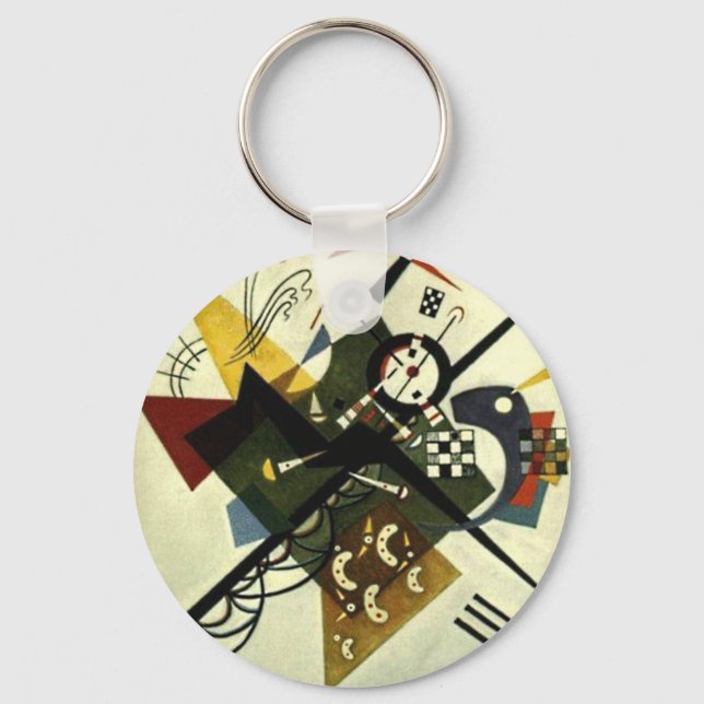 Kandinsky On White II Keychain (Front)